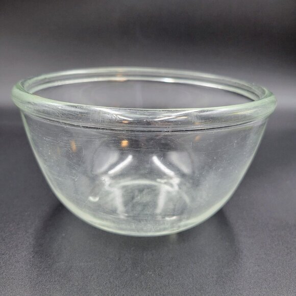 Vintage Clear Bowl With Feet Made In England Read - Picture 3 of 10